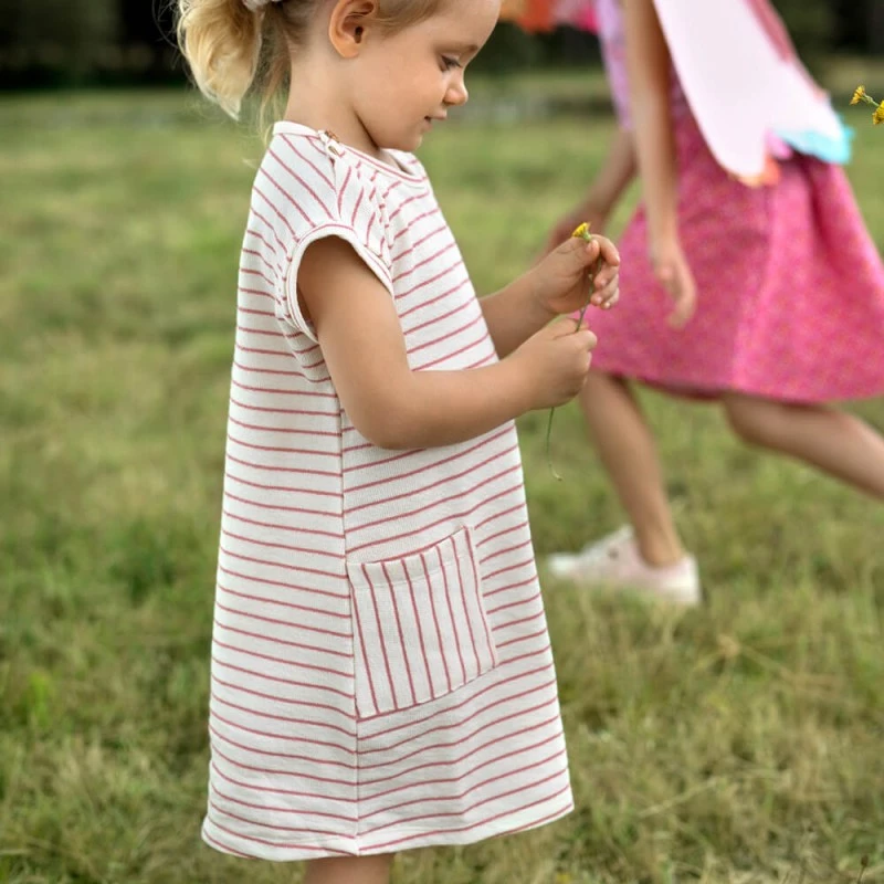3 Mètres : Sweat "Towel" beige et vieux rose - Vue 2